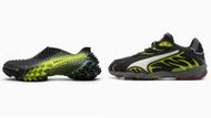 A$AP ROCKY x Puma Inhale Mesh in Black-Warm White-Lime Pow & A$AP ROCKY x Puma Mostro 3.D in Black-Lime Pow (Image via Puma)